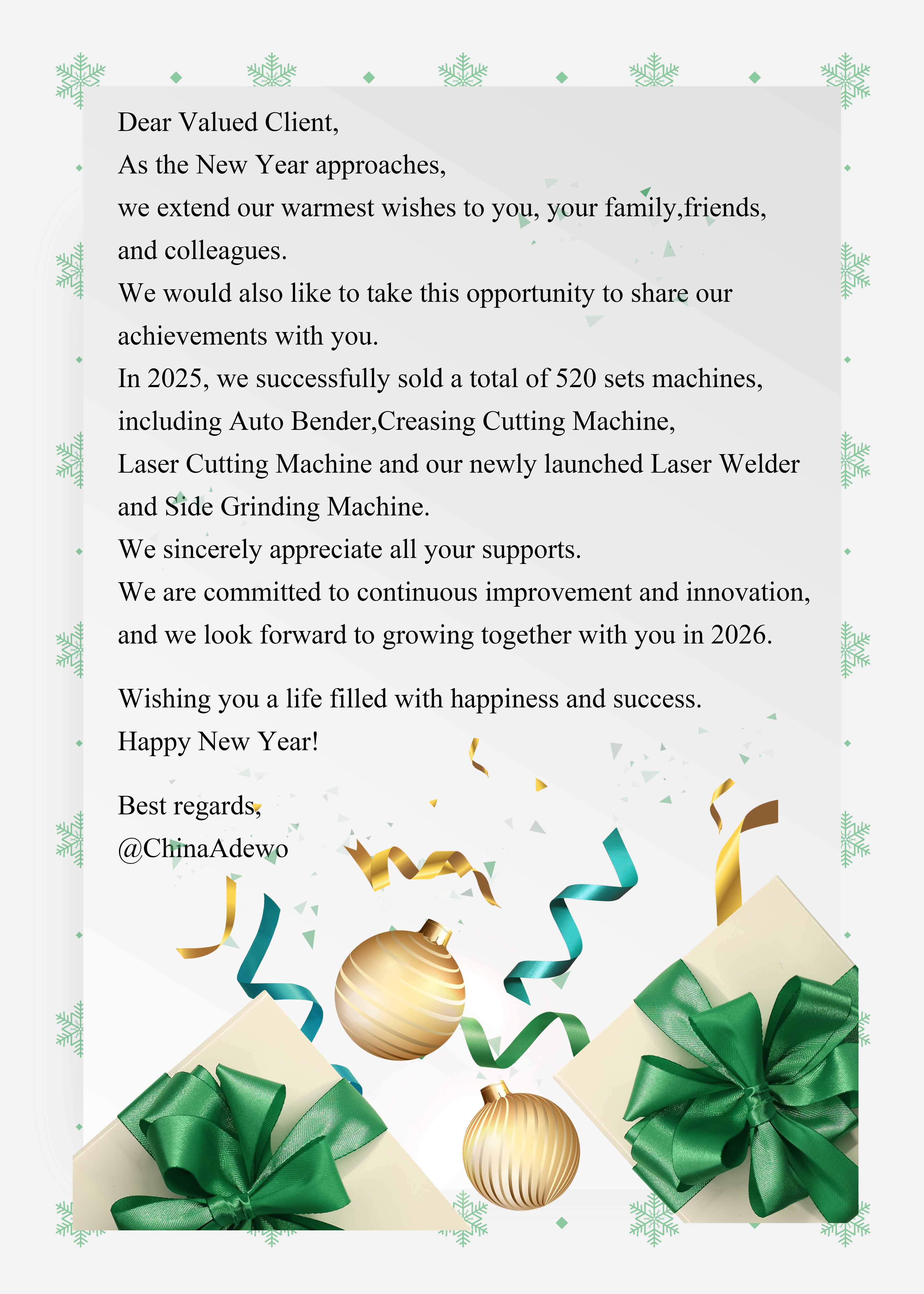 További eredményes évet kívánok