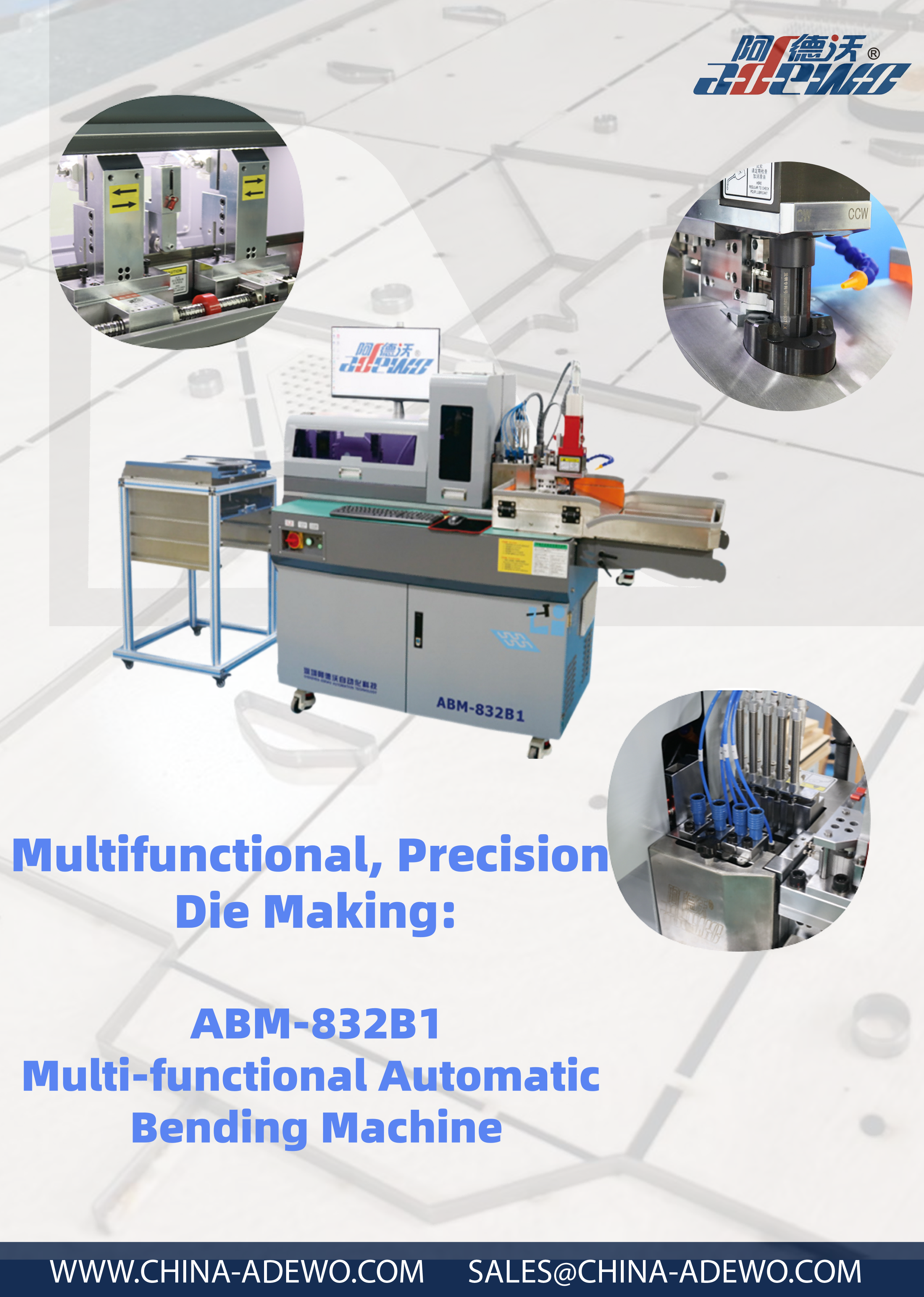 Többfunkciós, precíziós szerszámkészítés: ABM-832B1 többfunkciós automata hajlítógép